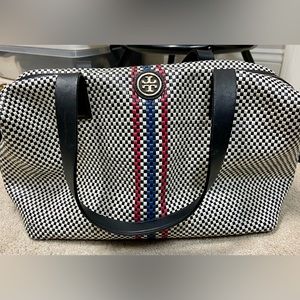 Tory Burch black & white checkered handbag